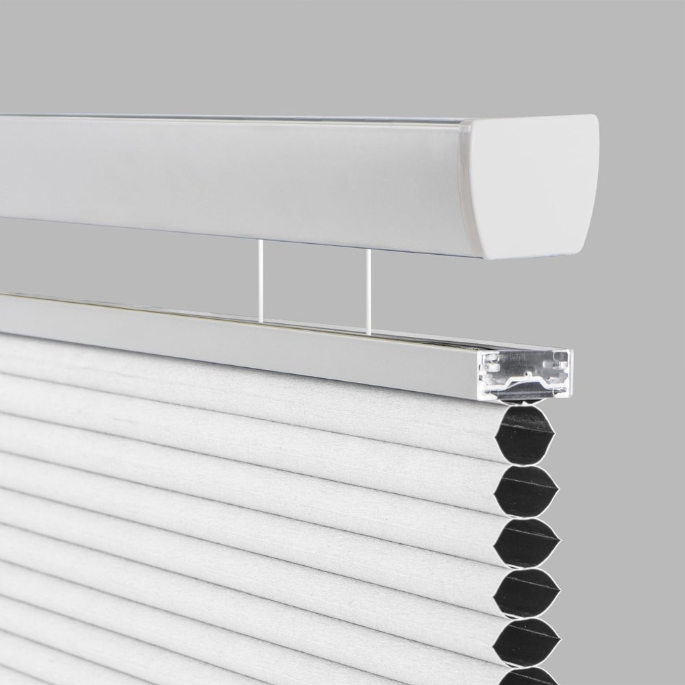 BERISSA Top Down Bottom Up Blackout Cellular Shade Cordless Honeycomb Blinds Fabric Window Shades Thermal Insulation Cellular Blinds Easy Install,White,41" W x 36" H
