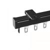Ceiling Curtain Track, Straight Slides Metal Curtain Track Flexible Sliding Ceiling Curtain Track Room Divider Aluminium Curtain Rail Ceiling Track Hospital Curtain Track System ( Color : Black (Top M view 1