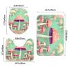 Dream Mushroom Floor Mat Set of Three 24x16in, Absorbent and Non-Slip, Bathroom Vanity Rug Set view 2