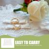 COHEALI Bud Pillow with Faux and Satin Ribbons for Wedding Ceremony Elegant Bearer Cushion for Bridal Events view 3