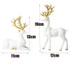 AAHIFIT 2Pcs Elk Deer Statue Reindeer Figurines Resin Sculpture Living Room Home Decoration Nordic Tabletop Ornaments (White) view 2