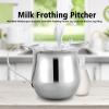 Coffee Milk Frothing Pitcher Cup Stainless Steel Espresso Steaming Pitching Jugs Mug Tool for Art Kitchen Cappuccino Latte Hot Chocolate(240ml / 8oz) view 2
