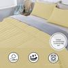 1 Piece 100% Egyptian Cotton 800 Thread Count Comforter Super King Plus Size (120" x 120") Inch 400 GSM Luxurious Hotel Collection Ultra-Soft Comforter - Ivory Stripe view 4