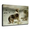 Collie Dog Lamb Print by Walter Hunt Poster Canvas Print Painting Picture Wall Art Bedroom Living Room Decor (unframe,24x36 inch) view 1