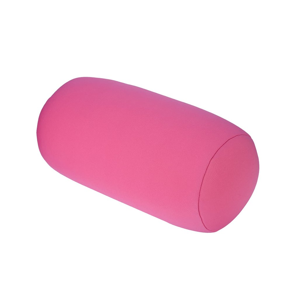 Obetuens Pillow Back Cushion Micro Mini Microbead Back Cushion Roll Throw Pillow Travel Home Sleep Neck Support Comfortable(Pink)
