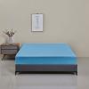FCLDESHOP Soft Fitted Sheet,Solid Color Brushed Polyester Waterproof Bed Sheet, Bedroom Hotel Extra Deep Pocket Mattress Protector,Blue,180x200x30cm view 1