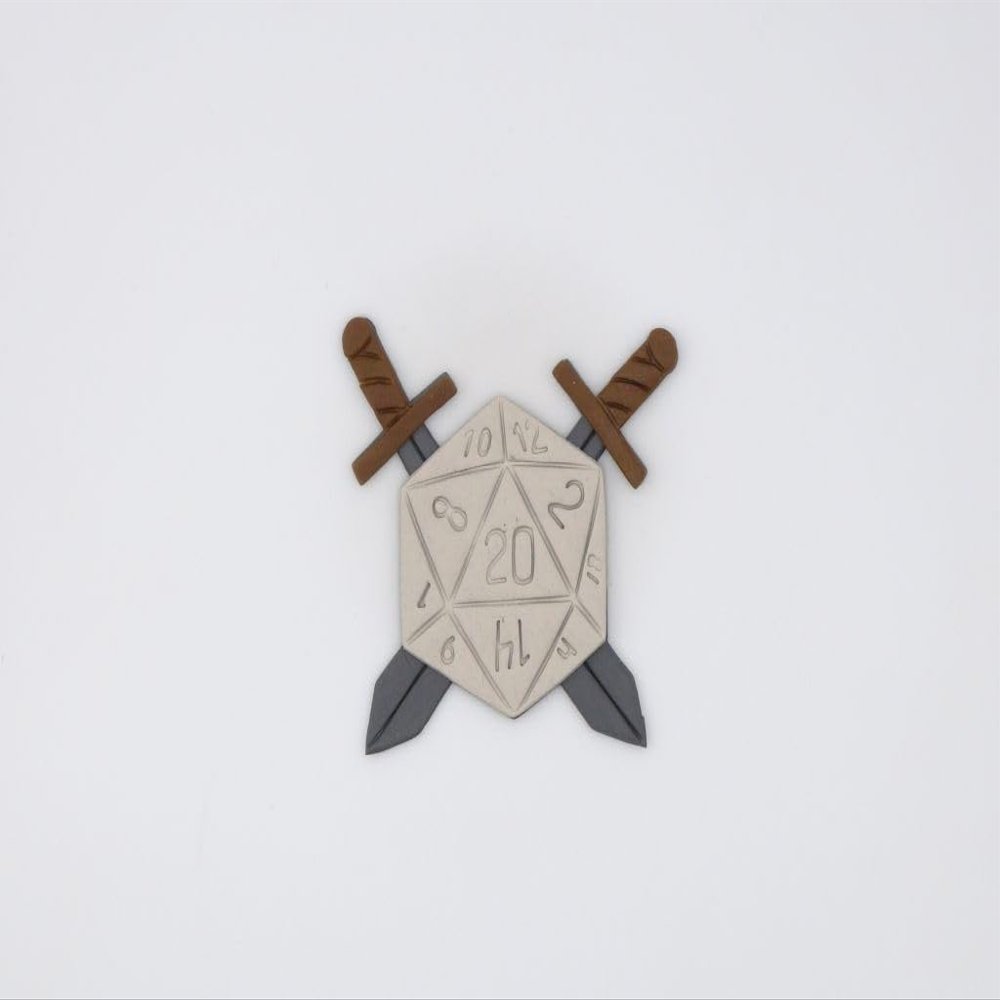 D20 Dice with Swords 266-I245 Cookie Cutter Set