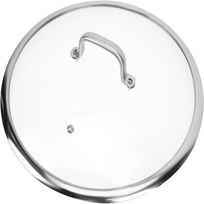 BAZAC Pot Cover Circular Frying pan lid Replacement Pot lid Cover Replacement lids for Pans and Pot- Pot lid cast Iron skillets Universal Saucepan Lid-24CM