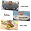 BAZAC Tempered Glass Lid Stainless Steel Cooking Utensils Metal Cooking Utensils Pot Lid Stainless Steel Universal Pan Lid Cast Iron Skillet Lid Reusable Pot Cover Pot Cover -24CM view 4