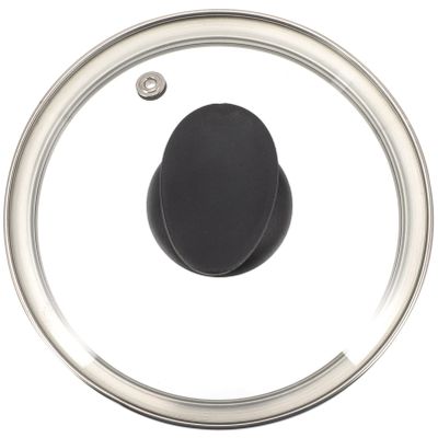 BAZAC Glass Replacement Lid Stainless Steel Rim Handle for Pots Pans Skillet Saucepan Potpourri Pot Stainless Steel Cookware-36CM