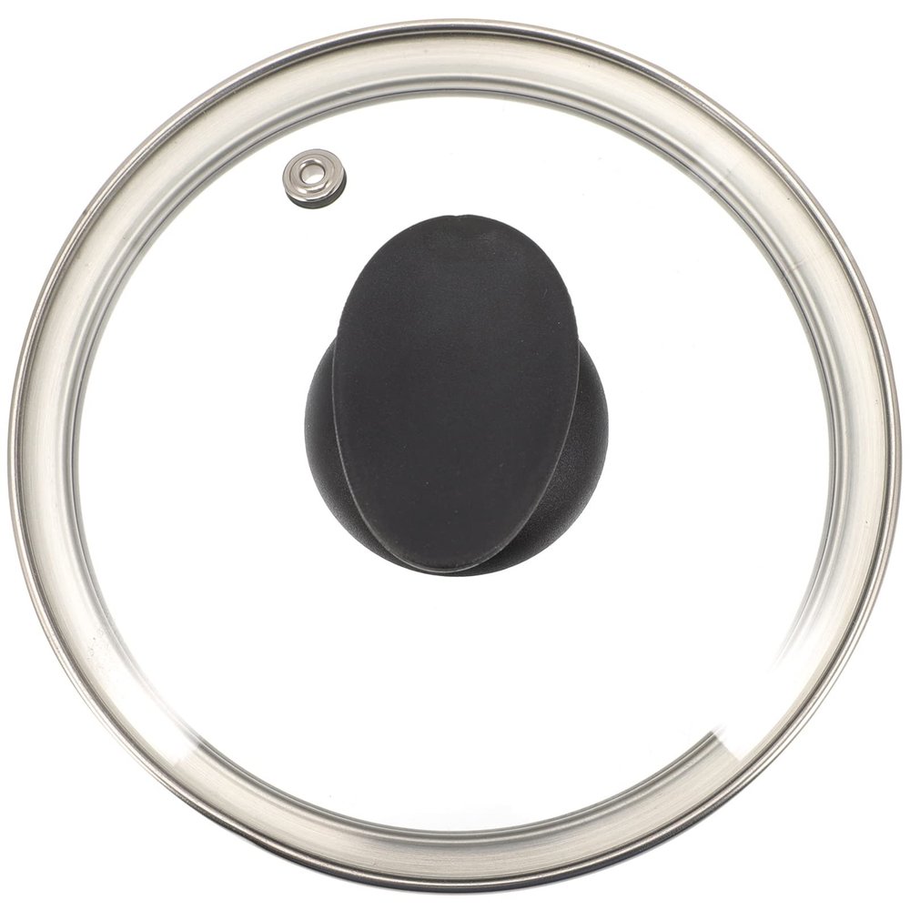 BAZAC Glass Replacement Lid Stainless Steel Rim Handle for Pots Pans Skillet Saucepan Potpourri Pot Stainless Steel Cookware-36CM