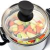 BAZAC Glass Replacement Lid Stainless Steel Rim Handle for Pots Pans Skillet Saucepan Potpourri Pot Stainless Steel Cookware-36CM view 3