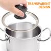 BAZAC Glass Replacement Lid Stainless Steel Rim Handle for Pots Pans Skillet Saucepan Potpourri Pot Stainless Steel Cookware-36CM view 4