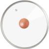 BAZAC Tempered Glass Lid Steak Cooker Lid Microwave Glass Plate Glass Lid for Frying Pan Replacement Pot Lid Replacement Universal Pot Cover Kitchen Cooking Pot Lid Dome-18.7CM view 1