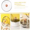BAZAC Tempered Glass Lid Steak Cooker Lid Microwave Glass Plate Glass Lid for Frying Pan Replacement Pot Lid Replacement Universal Pot Cover Kitchen Cooking Pot Lid Dome-18.7CM view 2