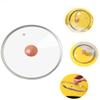 BAZAC Tempered Glass Lid Steak Cooker Lid Microwave Glass Plate Glass Lid for Frying Pan Replacement Pot Lid Replacement Universal Pot Cover Kitchen Cooking Pot Lid Dome-18.7CM view 4