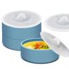 Egg Poacher Set of 3, Silicone Egg Poaching Cups with Lids for Microwave Egg Cooking, Toaster Oven Air Fryer Egg Mold Nonstick Poached Egg Maker view 1