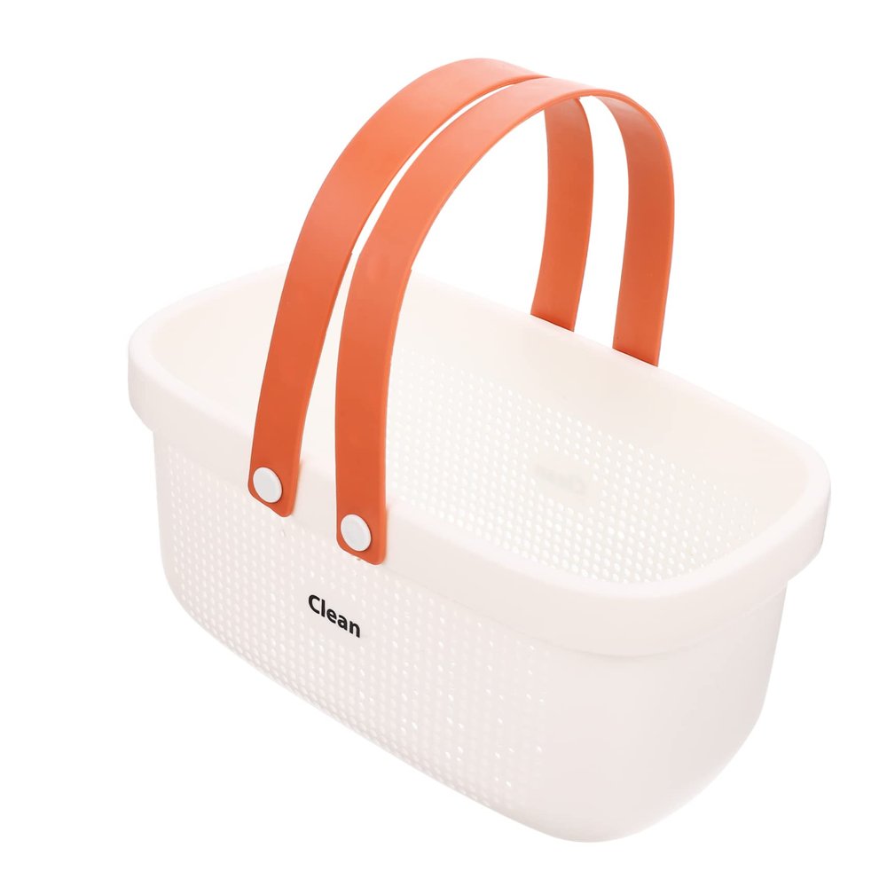 Bathroom Tote White Cleaning Cosmetics Basket Washroom Organizer Large Capacity