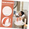 Bathroom Tote White Cleaning Cosmetics Basket Washroom Organizer Large Capacity view 4
