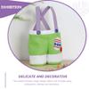 Healifty Bag Easter Candy Bag Easter Basket easter treat bags bunny easter bucket Easter Snack Bags candy decor Storage Bag for Candy cloth child party supplies rabbit view 3