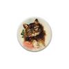 Farm Fresh Knobs Design Ceramic Cabinet Kitchen Bathroom Furniture Handles or Pulls w/Glossy Finish - Victorian Cats Retro Kittens Feline - 1.5 x 1.5 Inches (3) view 1