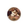 Farm Fresh Knobs Design Ceramic Cabinet Kitchen Bathroom Furniture Handles or Pulls w/Glossy Finish - Victorian Cats Retro Kittens Feline - 1.5 x 1.5 Inches (26) view 1