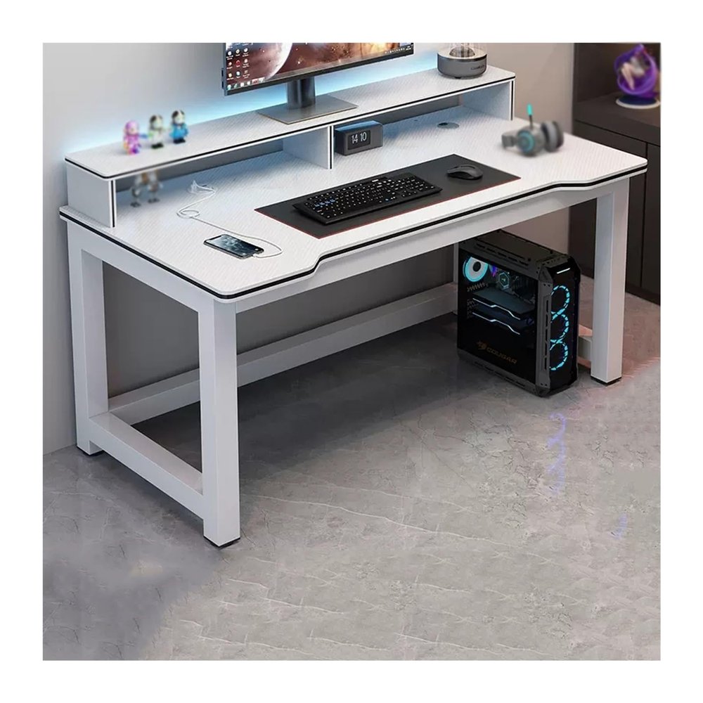 FIONEL PC Desk PC Desktop Table Double Desktop Student Desk Home Bedroom Study Table Office Desk Simple Gaming Table PC Table Home Office Work Desk (Color : 08, Size : 100 * 65 * 75cm)
