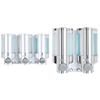 Better Living Products 76335-1 Aviva 3 Chamber Wall Mount Soap and Shower Dispenser, Satin SilverChrome & Products 76245-1 Aviva Two Chamber Dispenser, Chrome view 1