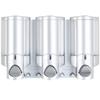 Better Living Products 76335-1 Aviva 3 Chamber Wall Mount Soap and Shower Dispenser, Satin SilverChrome & Products 76245-1 Aviva Two Chamber Dispenser, Chrome view 3