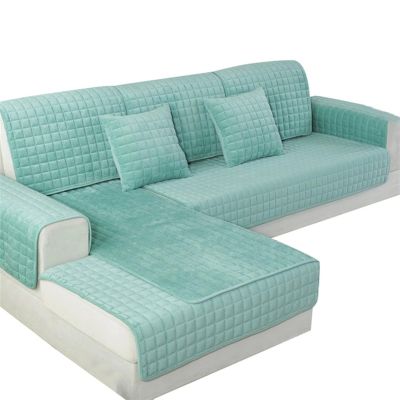 Couch Sofa Covers Sectional L Shape Sofa Cover 3 2 4 1 Seater Non-Slip Velvet Quilted Soft Sofa Slipcover Washable Furniture Protector for Dogs, Children (Color : Medium, Size : 110x240cm)