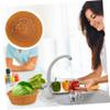 Cabilock Wicker Basket Lid Bread Food Storage Container Imitated Rattan Woven Basket view 3