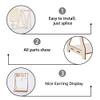SUPERFINDINGS 32 Holes Wood Miniature Hangers and Clothes Rack Earring Hanger Rack with 8 Mini Hangers Tabletop Jewelry Display Stand for Jewelry Display Supplies, 15.5x10x21.6cm view 3