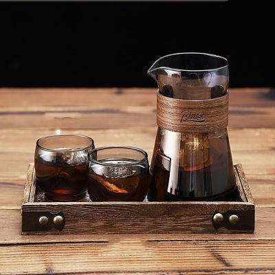 Coffee Pot Hand Brewed Coffee Set Glass Brewing Pot Hanging Ear Coffee Cup Cold Quenching Pot Tasting Cup