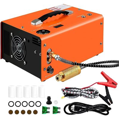 JOSBY Update Compact 4500Psi PCP Air Compressor, Oil/Water-Free, with Water/Oil Separator, Built-in Power Adapter, Auto-shutoff Set-Pressure Air Gun for Paintball,Scuba Diving