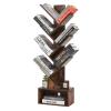 BRIAN & DANY Tree Bookshelf, 6-Tier Book Shelf, Wooden Bookshelves Storage Organizer Shelves for Living Room, Bedroom, Office, Rustic Brown view 1