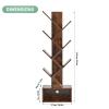 BRIAN & DANY Tree Bookshelf, 6-Tier Book Shelf, Wooden Bookshelves Storage Organizer Shelves for Living Room, Bedroom, Office, Rustic Brown view 3
