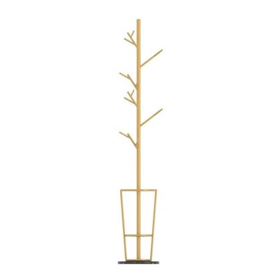 Coat Rack Nordic Coat Rack Marble Base Hanger Metal Bedroom Coat Racks Creative Umbrella Shelf Floor Hanger Coat Stand Coat Tree (Color : Gold Black)