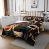 Bohemian Deer Bedspread Set Queen, Bear Wildlife Hunting Theme Quilt Set, Cabin Decor Buffalo Plaid Grid Bedding Set for Adult Women Men, Retro Xmas Pine Tree Coverlet Set, Geometric Bed Set, 3Pcs view 3