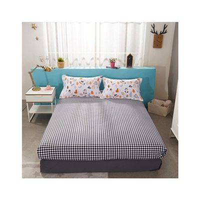 PAHION Luxury 25CM Extra deep 1 Fitted Sheets Soft Comfortable Breathable 100% Cotton Fitted Bottom Sheet ONLY Twin Small Double Full King Queen Size Bedsheet (Color : H, Size : 180x200+25 cm)