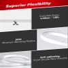Shine Decor COB LED Rope Light AC 120V, 800lm Ultra Bright, IP65 Waterproof Cold-Resistant ETL Neon Strip, No Driver Tape Lighting for Home Commercial 10x4.5mm, 2800K Warm White, 131.2ft view 4