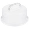Cabilock 10-inch White Reusable Cake Storage Box with Lid and Handle Pastry Box for Birthday Dessert Carrier view 1