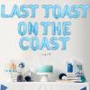 Wonmelody Coastal Bachelorette Party Decorations Last Toast on the Coast Banner Blue Nautical Nautical Bridal Shower Decorations Light Blue Balloon for Coastal Bridal Shower Engagement Wedding Party view 2