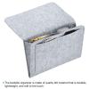 PATIKIL 13in Bedside Caddy, Bed Caddy Bedside Organizer Hanging Soft 5 Pockets Bed Pockets Bedside Storage Organizer Remote Control Holder for Bedroom Phones Glasses, Light Grey view 4