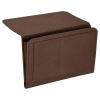 PATIKIL 13in Bedside Caddy, Bed Caddy Bedside Organizer Hanging Soft 5 Pockets Bed Pockets Bedside Storage Organizer Remote Control Holder for Bedroom Phones Glasses, Dark Brown view 1