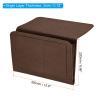 PATIKIL 13in Bedside Caddy, Bed Caddy Bedside Organizer Hanging Soft 5 Pockets Bed Pockets Bedside Storage Organizer Remote Control Holder for Bedroom Phones Glasses, Dark Brown view 2