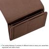 PATIKIL 13in Bedside Caddy, Bed Caddy Bedside Organizer Hanging Soft 5 Pockets Bed Pockets Bedside Storage Organizer Remote Control Holder for Bedroom Phones Glasses, Dark Brown view 3