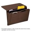 PATIKIL 13in Bedside Caddy, Bed Caddy Bedside Organizer Hanging Soft 5 Pockets Bed Pockets Bedside Storage Organizer Remote Control Holder for Bedroom Phones Glasses, Dark Brown view 4