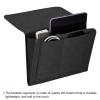 PATIKIL 11in Bedside Caddy, Bed Caddy Bedside Organizer Hanging 5 Pocket Soft Felt Bed Pockets Bedside Storage Organizer Remote Control Holder for Bedroom Phones Glasses, Black view 4