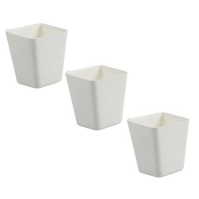 3pcs Hanging Storage Case Multi-purpose Back-mounted Organizer for Kitchen and Bathroom Compact Hanging Bucket for Space Saving and Home Organization White
