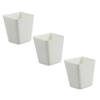 3pcs Hanging Storage Case Multi-purpose Back-mounted Organizer for Kitchen and Bathroom Compact Hanging Bucket for Space Saving and Home Organization White view 1